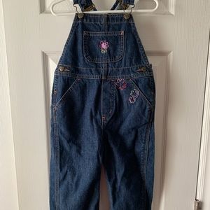 Carhartt girls overalls with flower stitching. Size 3T